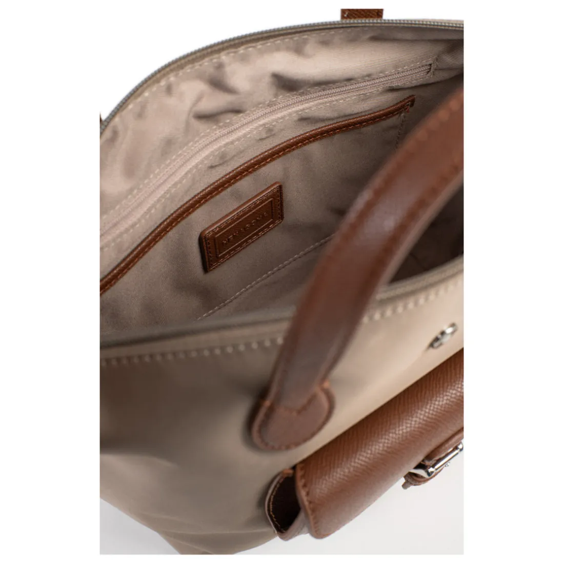 Sac cabas porté main - Petit KIANA Taupe/Marron Ava