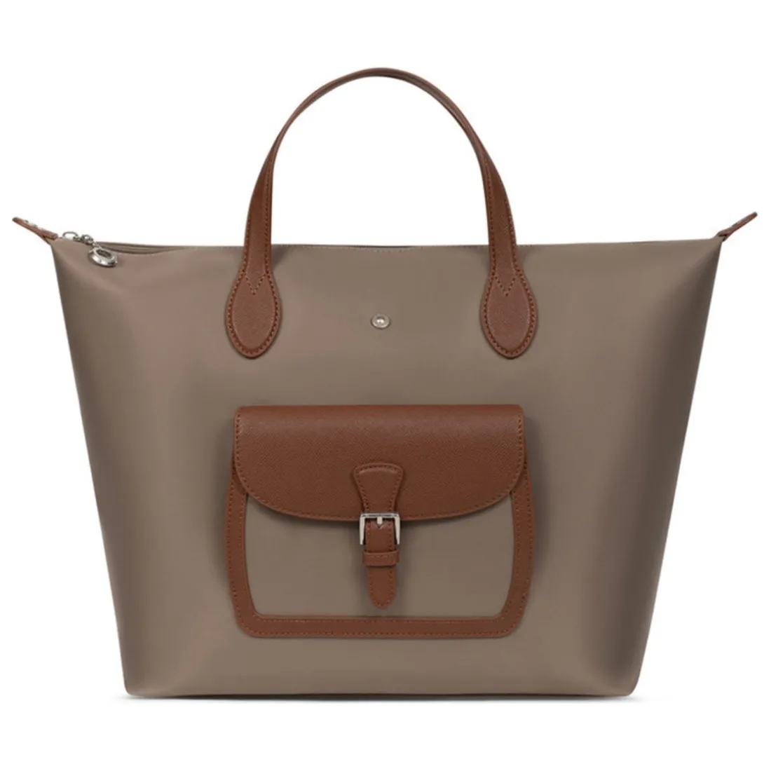 Sac cabas porté main A4 - Grand KIANA Taupe/Marron Ava