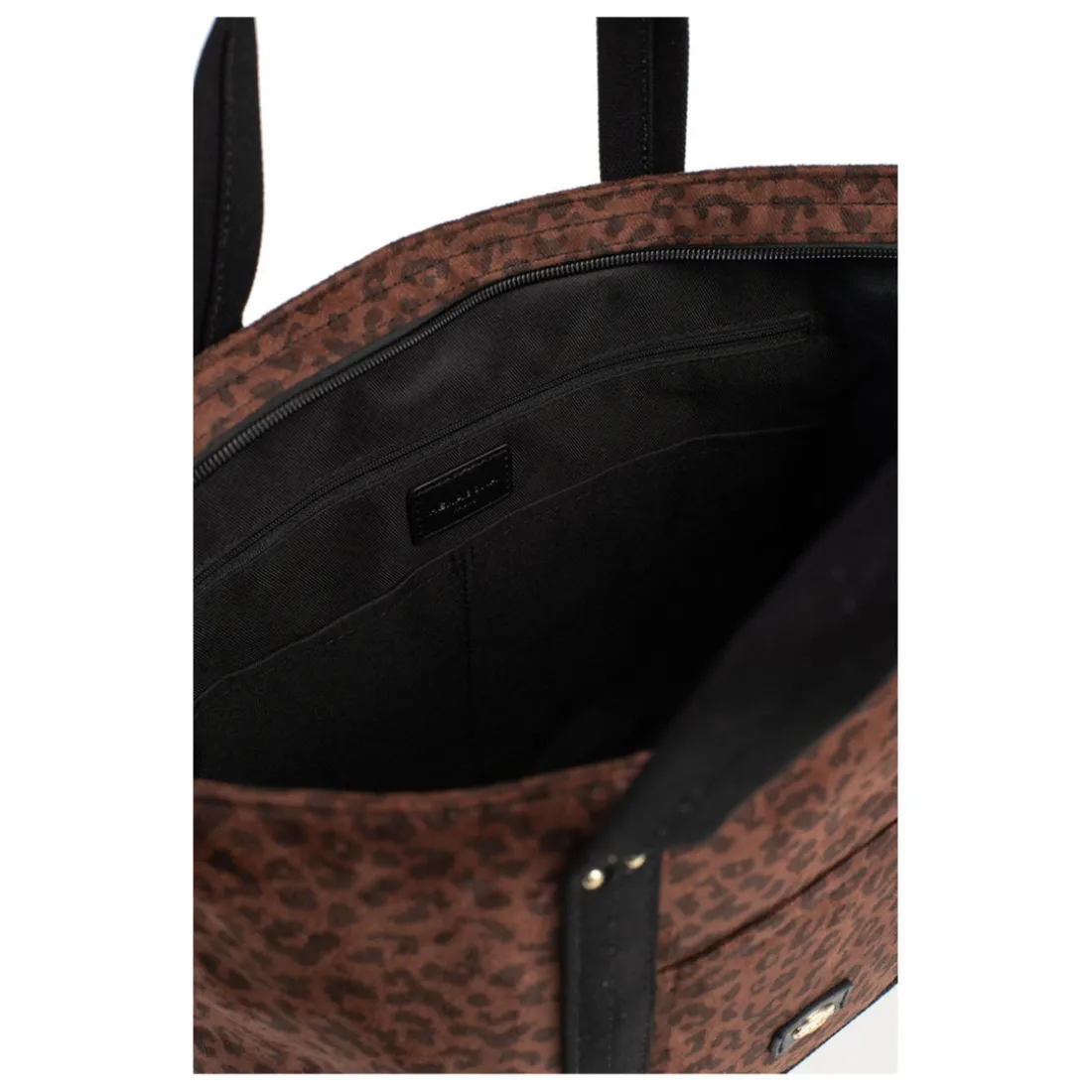 Sac cabas porté main LEONIE Imprimé Chocolat Léa Sloan