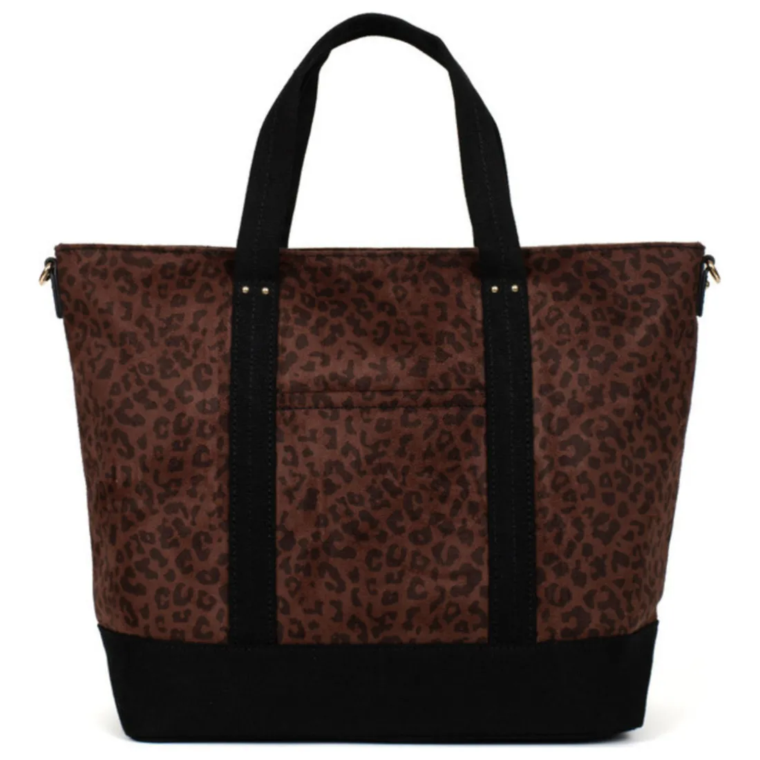 Sac cabas porté main LEONIE Imprimé Chocolat Léa Sloan