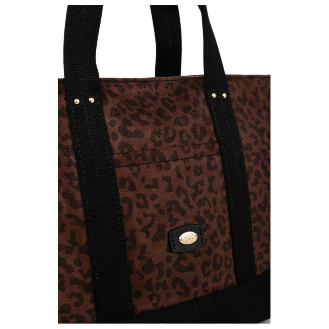 Sac cabas porté main LEONIE Imprimé Chocolat Xena