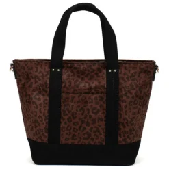 Sac cabas porté main LEONIE Imprimé Chocolat Xena