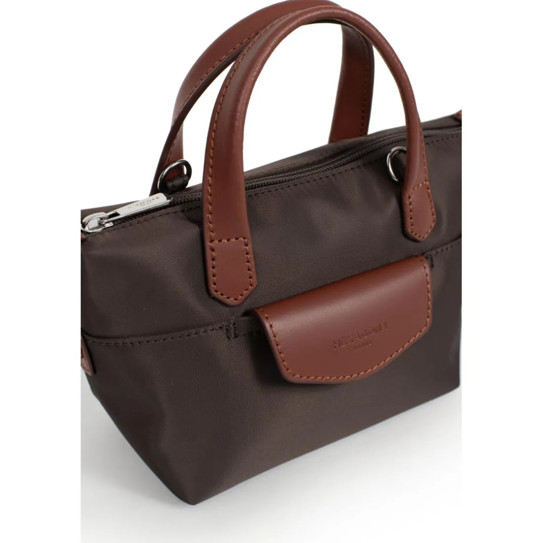 Sac cabas porté main POP Marron foncé Lara