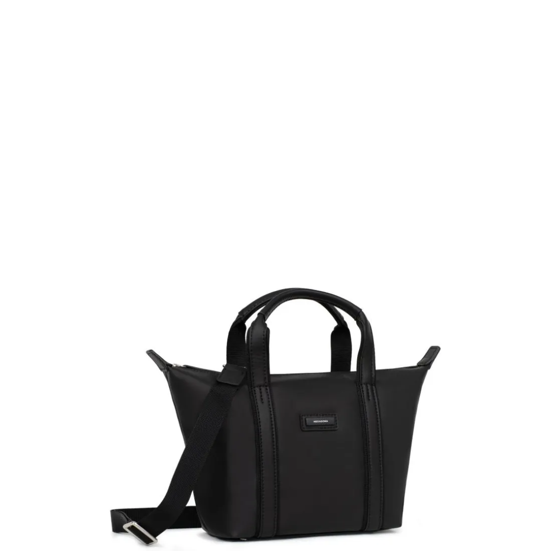 Sac cabas porté main TARA Noir Lila