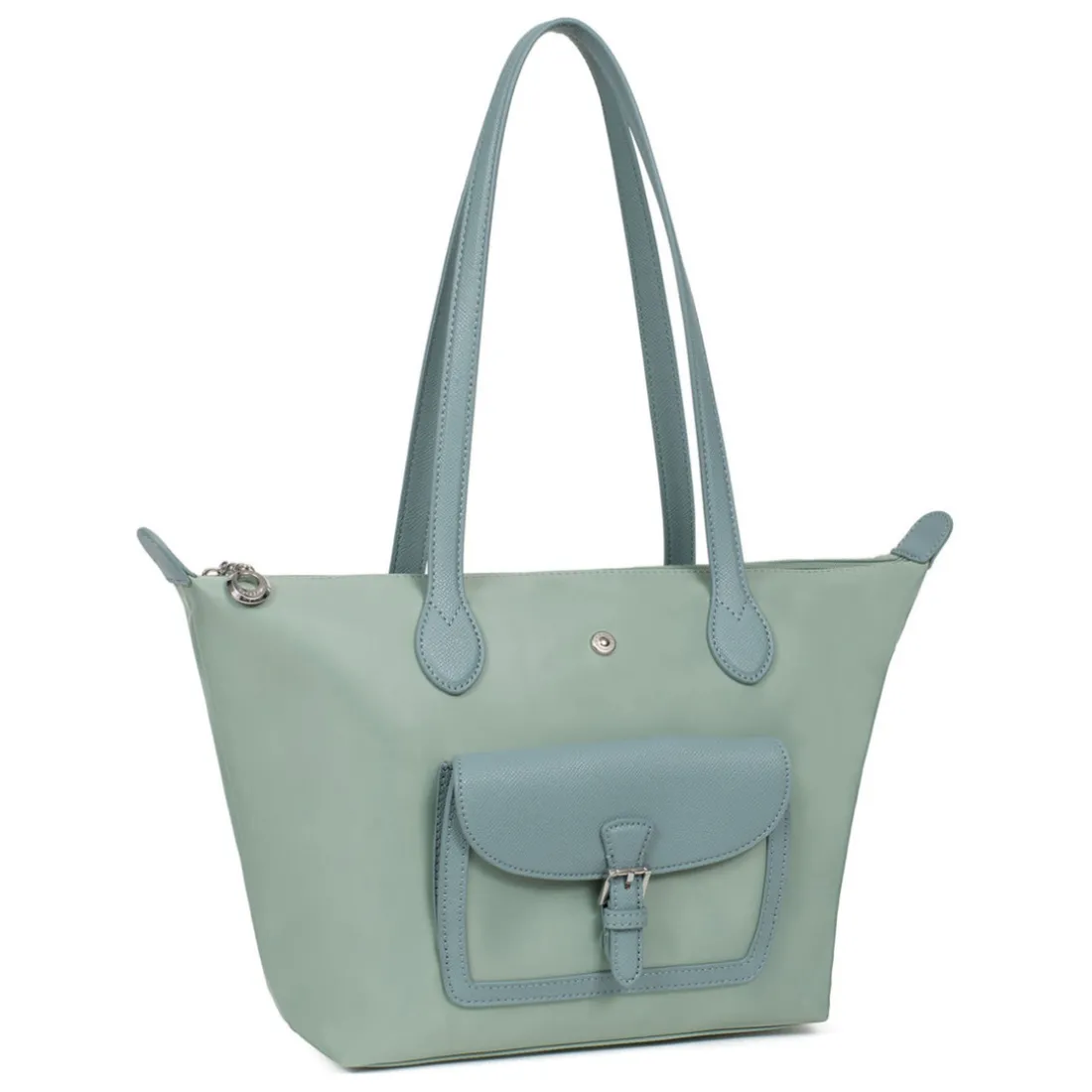 Sac cabas porté épaule - Moyen KIANA Menthe Lina