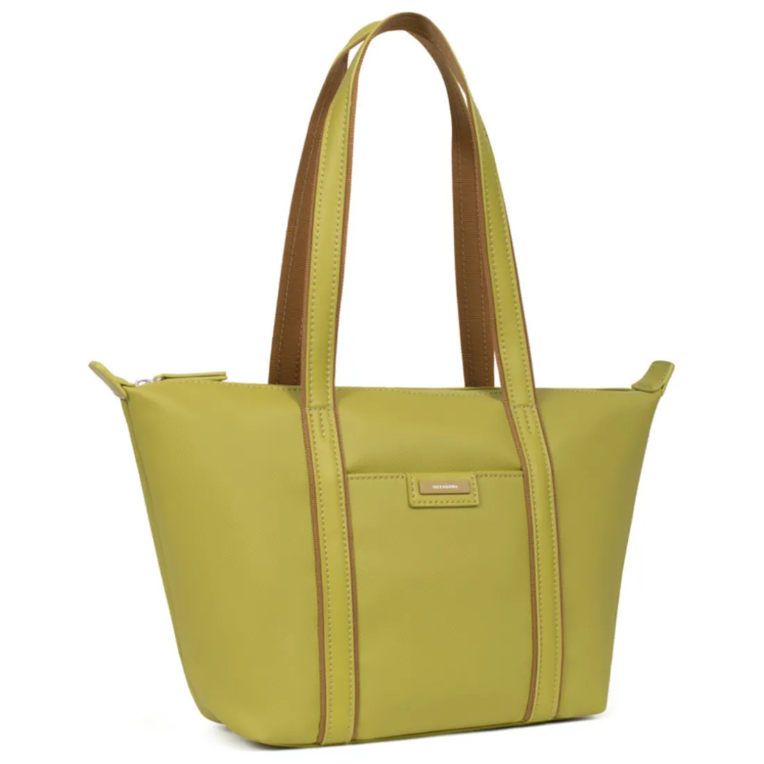 Sac cabas porté épaule - Moyen JOYCE Vert anis Lyra