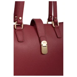 Sac cabas porté épaule A4 AUDE Carmin Sara en cuir