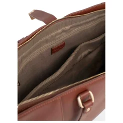 Sac cabas porté épaule A4 AUDE Marron Hope en cuir