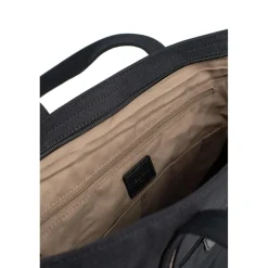 Sac cabas porté épaule A4 Cuir KAYA Noir en toile Nia