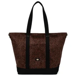 Sac cabas porté épaule A4 LEONIE Imprimé Chocolat Kali