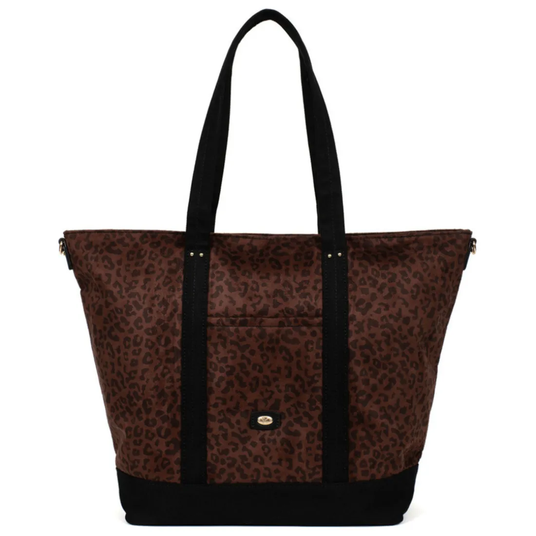Sac cabas porté épaule A4 LEONIE Imprimé Chocolat Kali