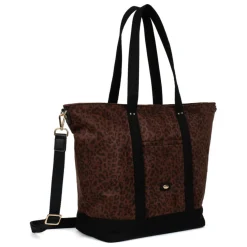 Sac cabas porté épaule A4 LEONIE Imprimé Chocolat Kali