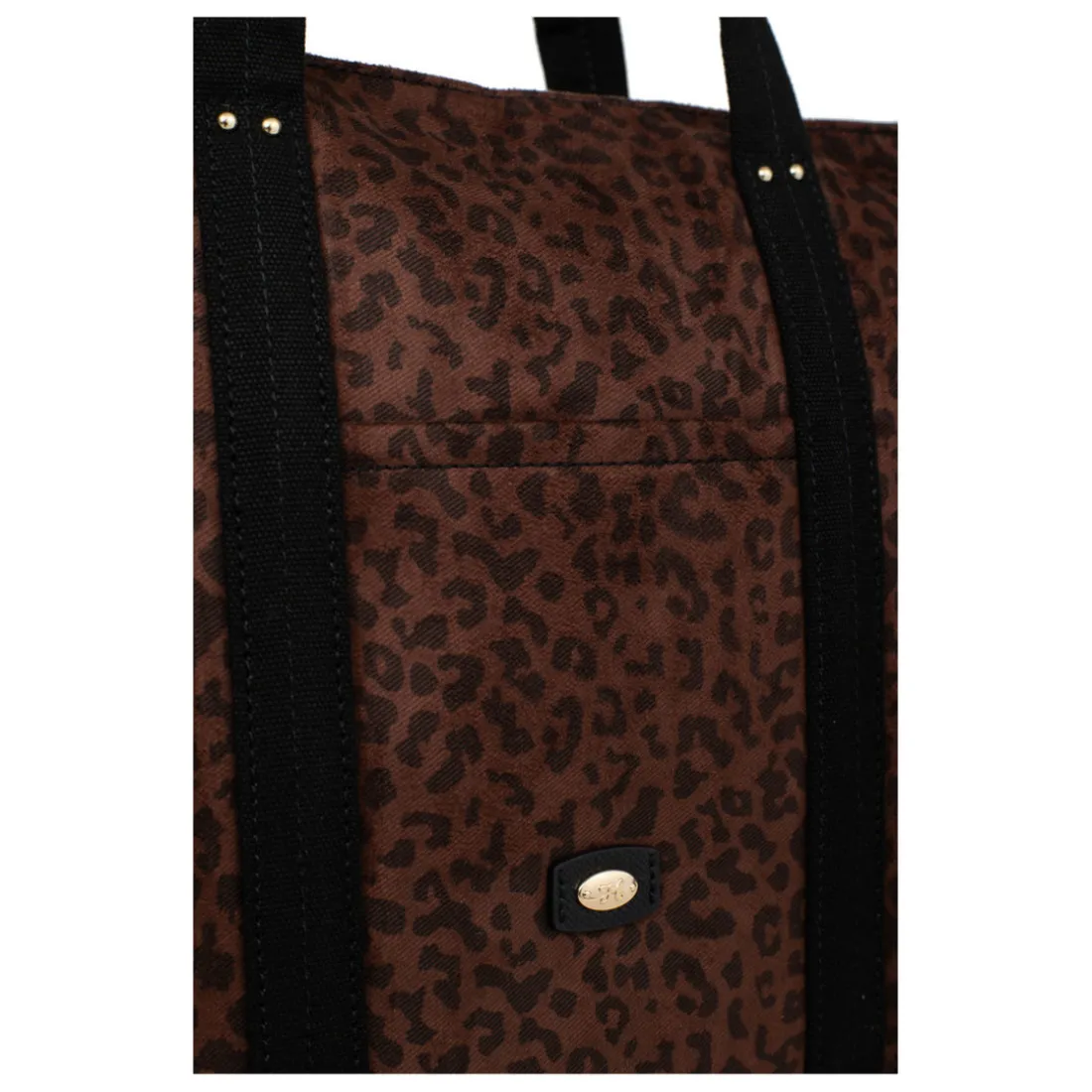 Sac cabas porté épaule A4 LEONIE Imprimé Chocolat Kali