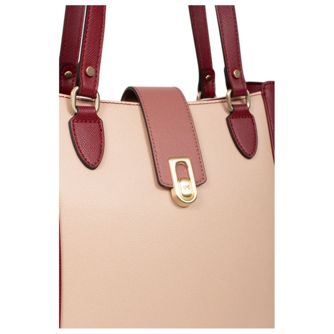 Sac cabas porté épaule A4 MERLINE Bordeaux/Multicolore Xia