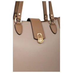 Sac cabas porté épaule A4 MERLINE Écorce/Taupe Bea