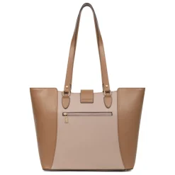 Sac cabas porté épaule A4 MERLINE Écorce/Taupe Bea