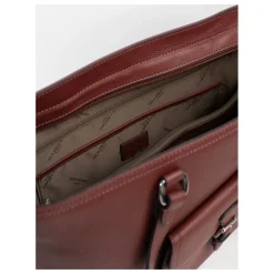 Sac cabas porté épaule A4 MIRABELLE Bordeaux en cuir Lana