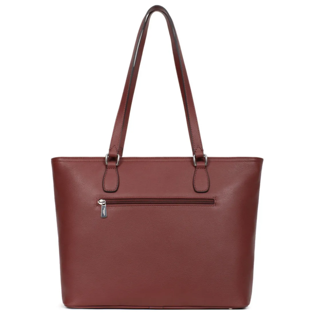 Sac cabas porté épaule A4 MIRABELLE Bordeaux en cuir Lana