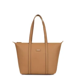 Sac cabas porté épaule A4 TARA Tan Lucie marron caramel