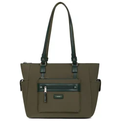 Sac cabas porté épaule A4 YONA Kaki Zara