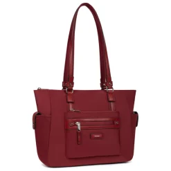 Sac cabas porté épaule A4 YONA Carmin Lou rouge