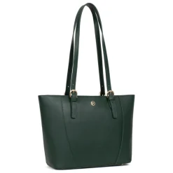 Sac cabas porté épaule AUDE Vert foncé Ivy en cuir