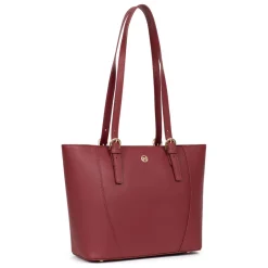 Sac cabas porté épaule AUDE Carmin Sue en cuir