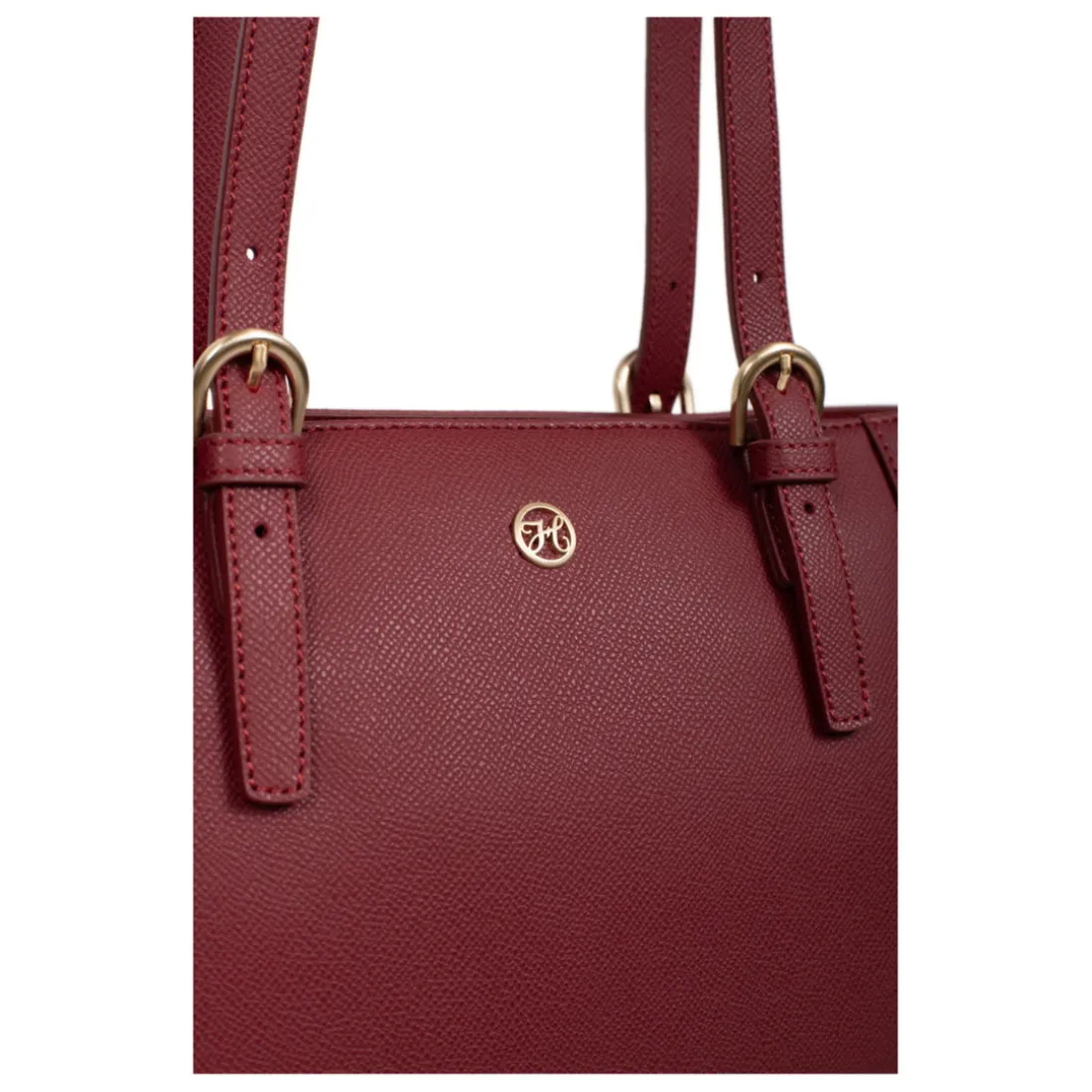 Sac cabas porté épaule AUDE Carmin Sue en cuir
