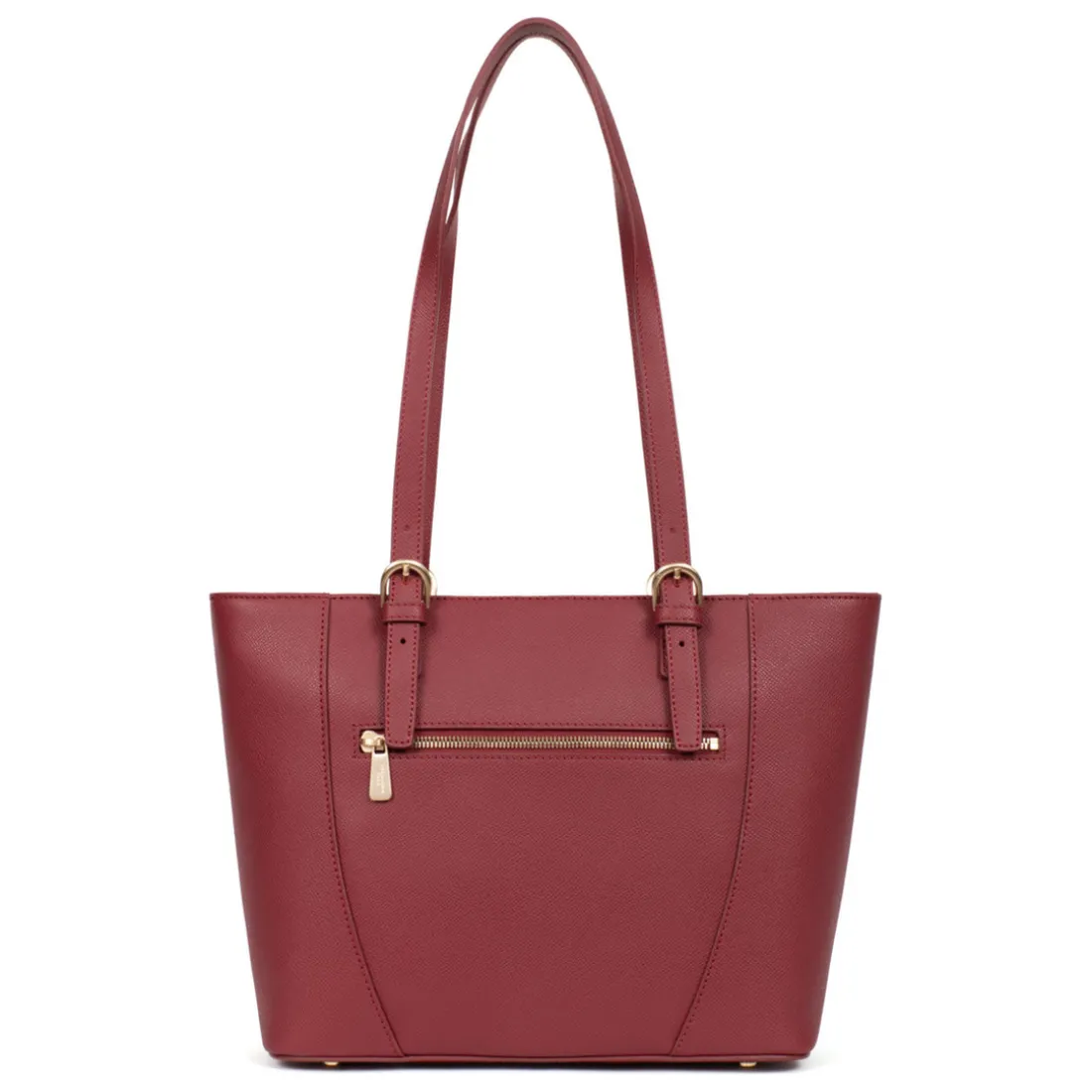 Sac cabas porté épaule AUDE Carmin Sue en cuir