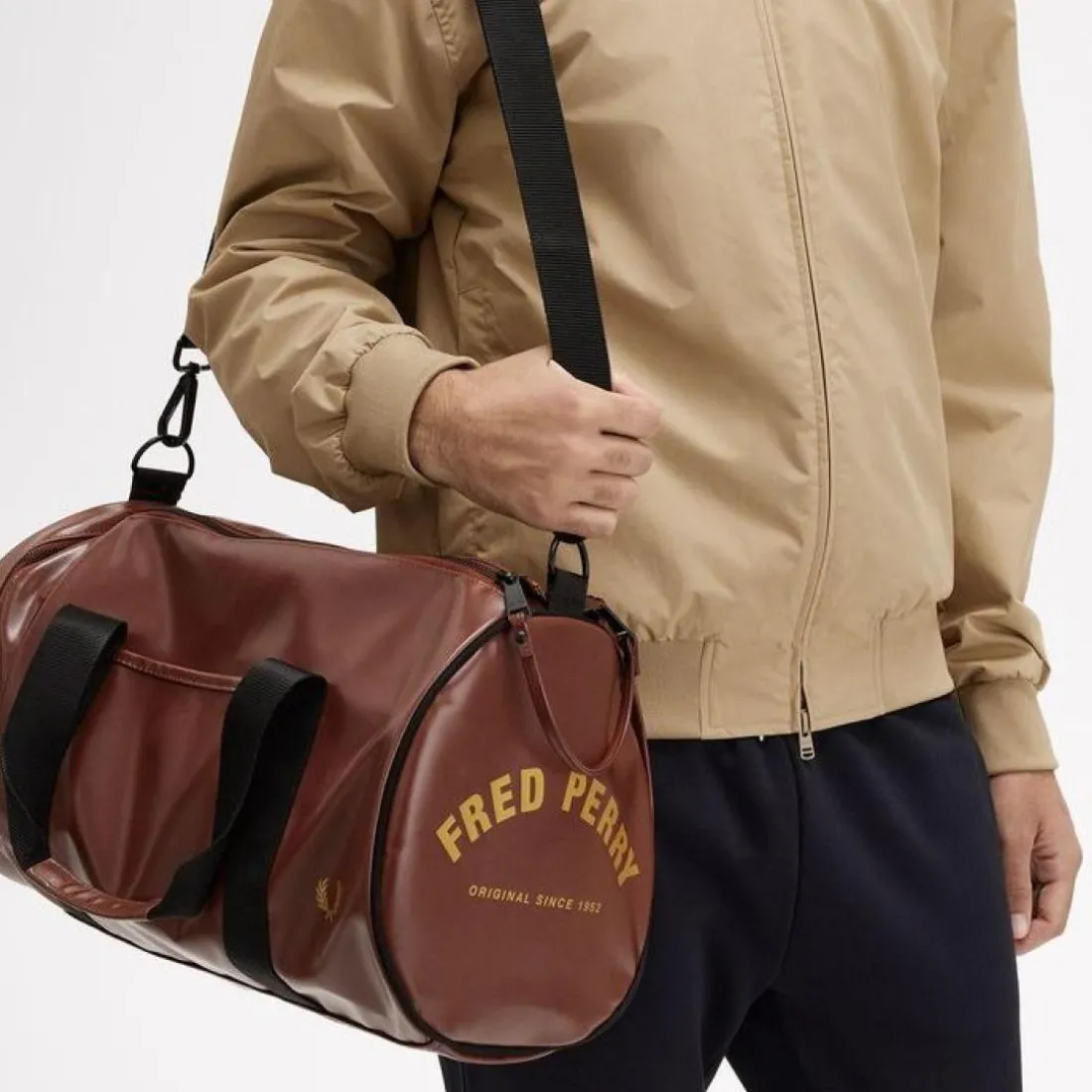 Sac de sport classique ton sur ton marron