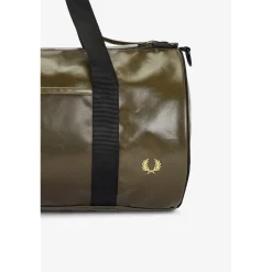 Sac de voyage TONAL CLASSIC BARREL vert/gold en cuir