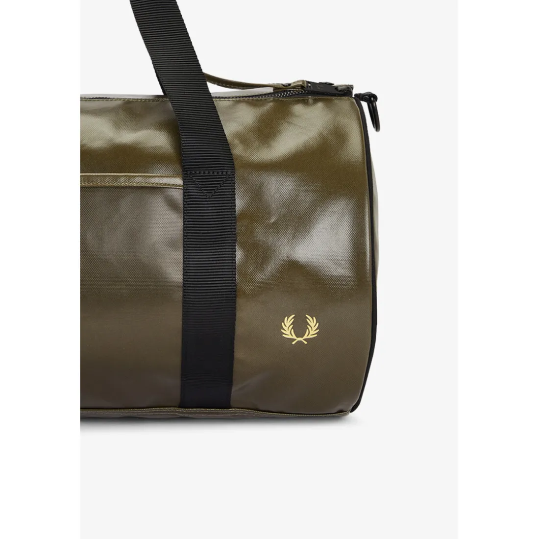 Sac de voyage TONAL CLASSIC BARREL vert/gold en cuir
