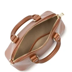 Sac demi lune Zippé M Sierra Jia en cuir marron