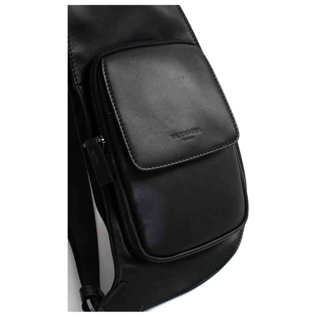 Sac monobretelle Cuir SOFTSTUDIO Noir Rolf