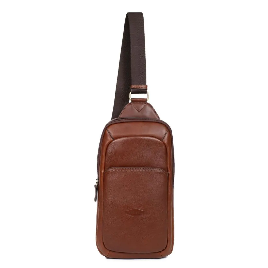 Sac monobretelle Cuir STUART Marron Ivy