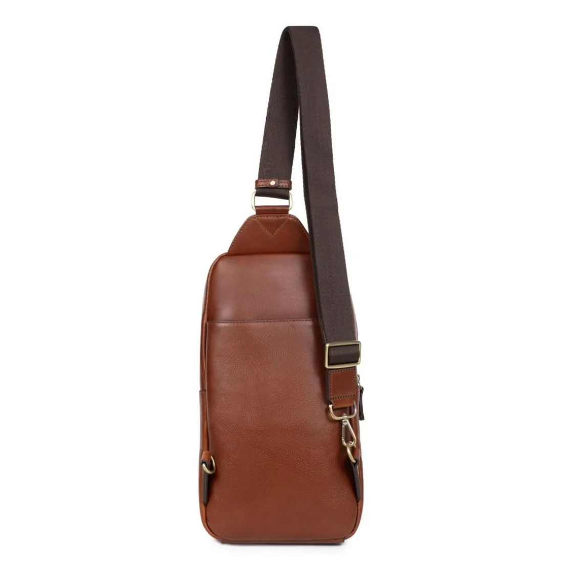 Sac monobretelle Cuir STUART Marron Ivy