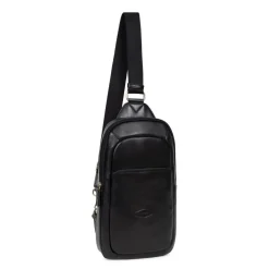 Sac monobretelle Cuir STUART Noir Jade