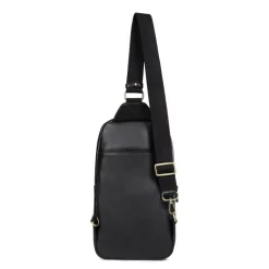 Sac monobretelle Cuir STUART Noir Jade