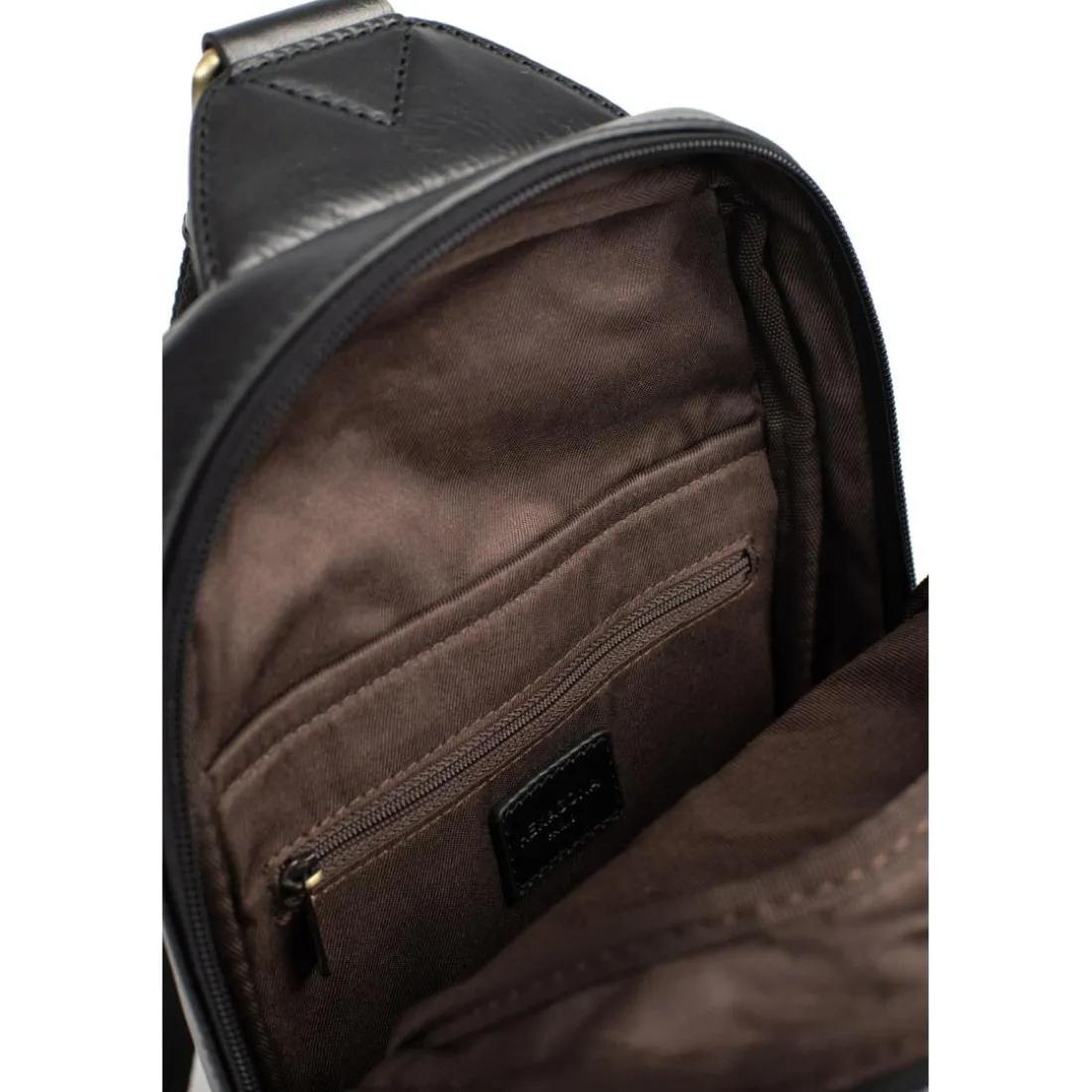 Sac monobretelle Cuir STUART Noir Jade