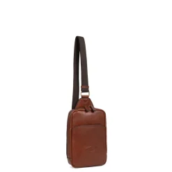 Sac monobretelle STUART Marron en cuir Zola