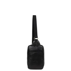 Sac monobretelle STUART Noir en cuir Maia