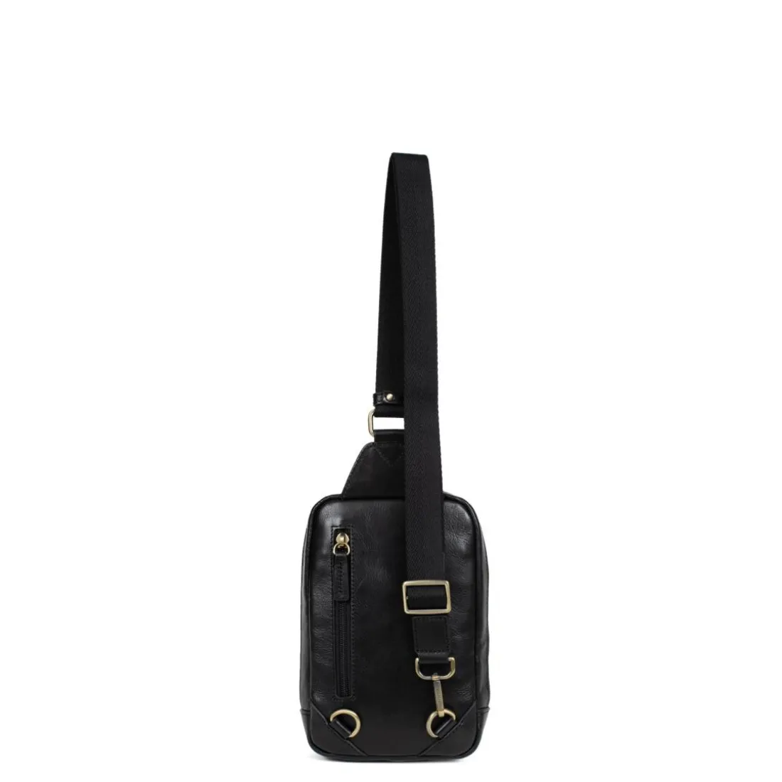 Sac monobretelle STUART Noir en cuir Maia