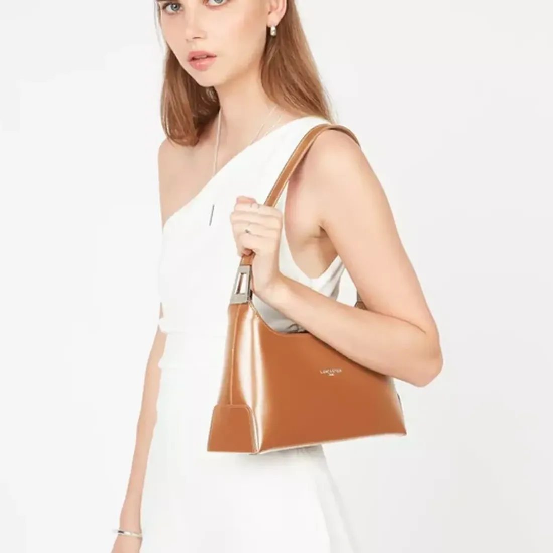 Sac épaule Suave Ace en cuir camel
