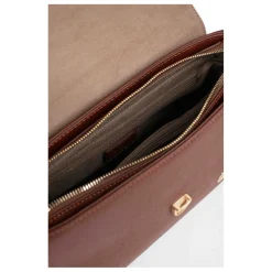 Sac porté main 1 poignée AUDE Marron Ella en cuir