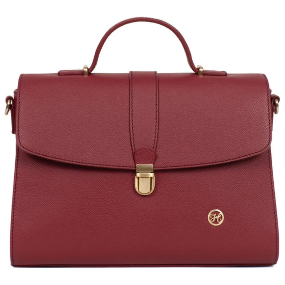 Sac porté main 1 poignée AUDE Carmin Leah en cuir