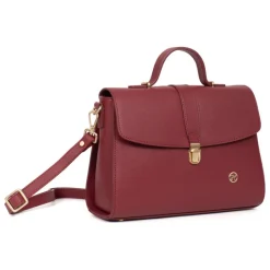 Sac porté main 1 poignée AUDE Carmin Leah en cuir