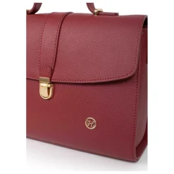 Sac porté main 1 poignée AUDE Carmin Leah en cuir