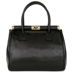 Sac porté main 2 poignées Cuir REPUBLIQUE Noir Pia
