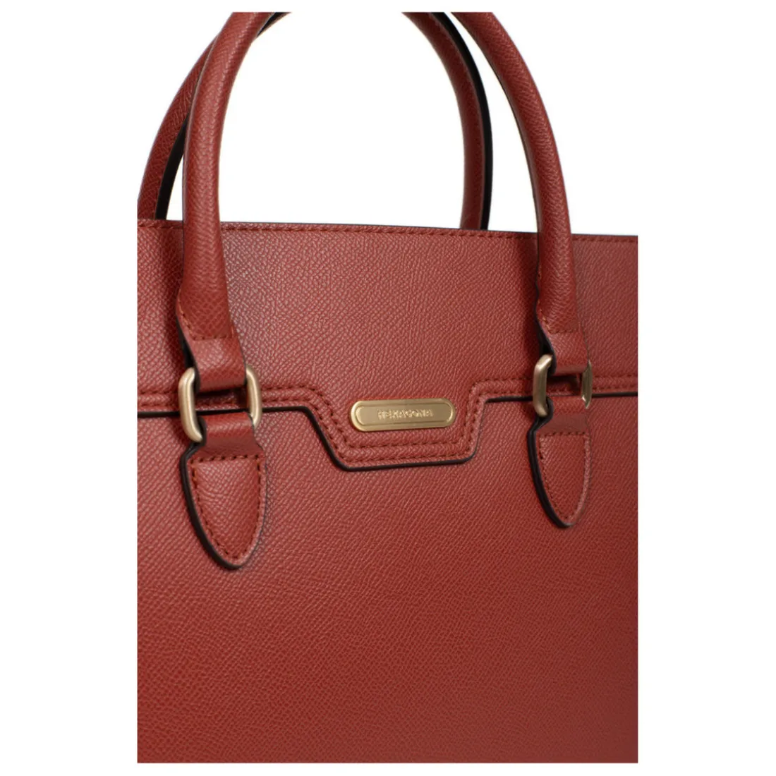 Sac porté main 2 poignées MERLINE Brique Page