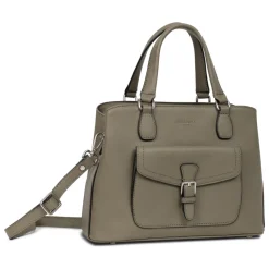 Sac porté main 2 poignées MIRABELLE Olive en cuir Nia